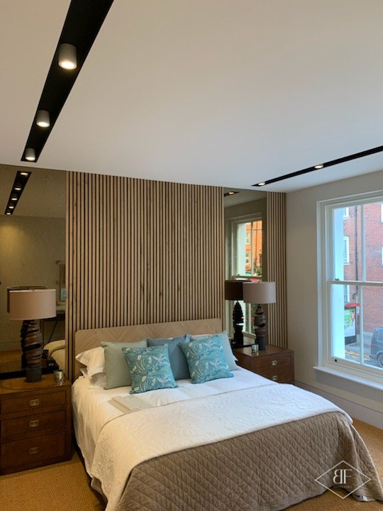 Slatted feature wall installed by BFSuppliers