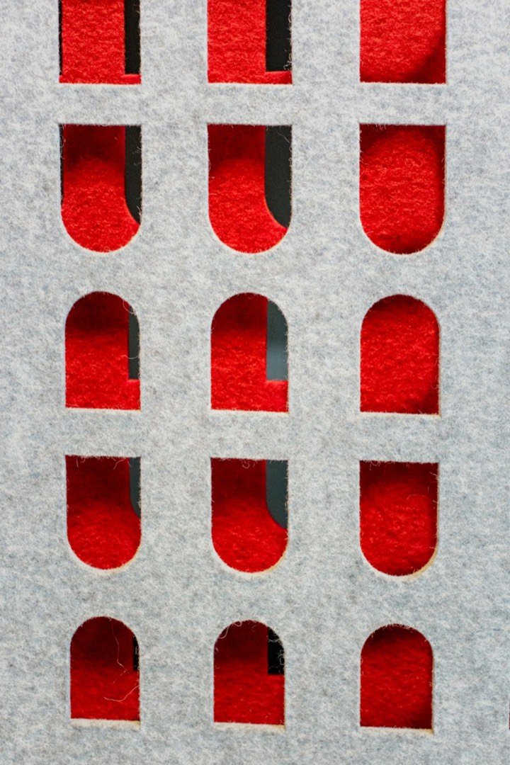 Cut-out two-tone felt